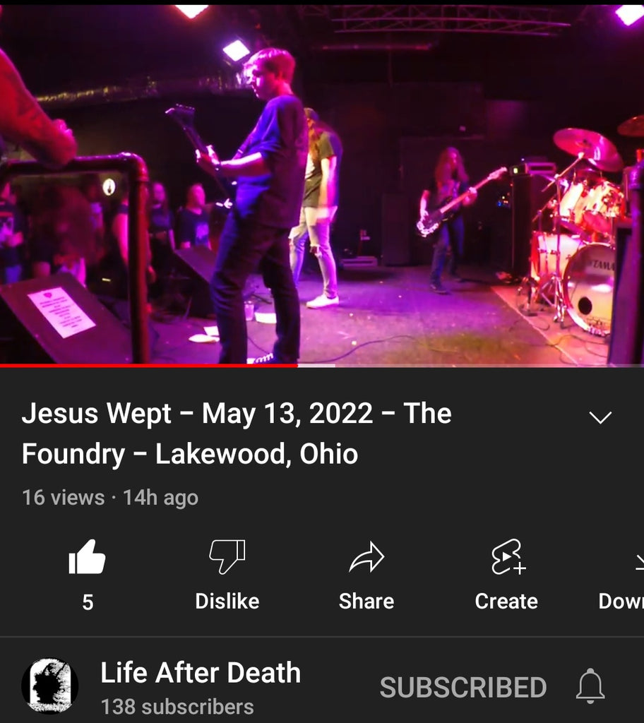 Jesus Wept set uploaded to YouTube!