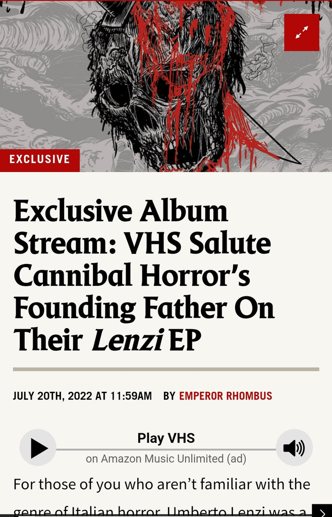 VHS - "Lenzi" early stream on MetalSucks!